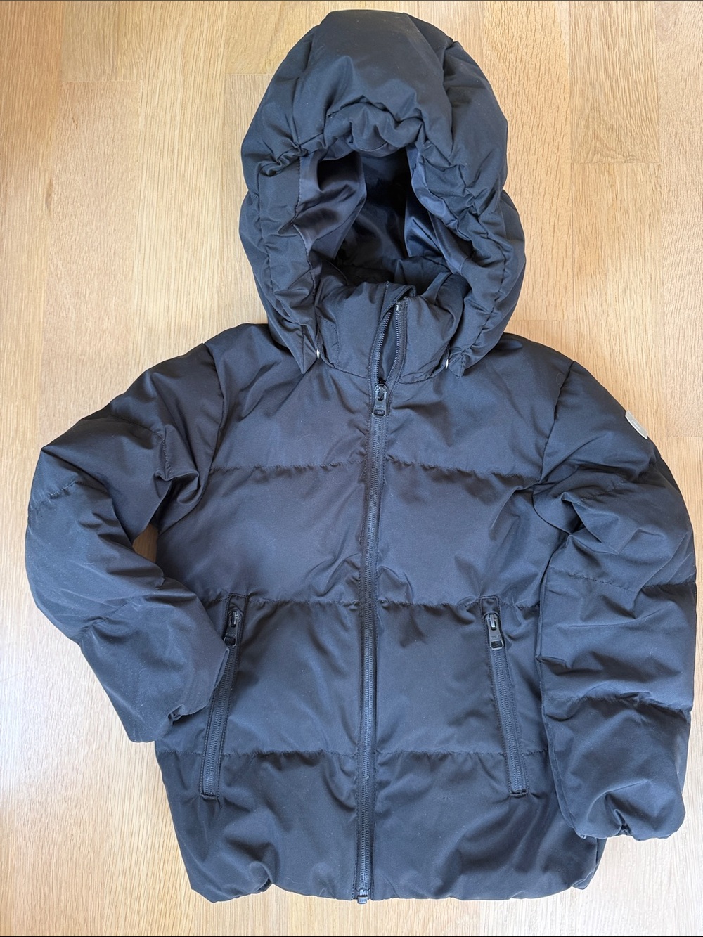 Reima Black Hooded Puffer Coat
